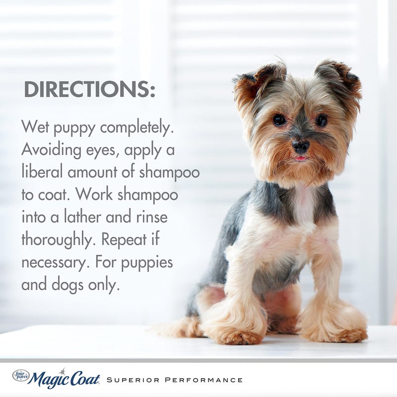 Four Paws Magic Coat Gentle Tearless Soothing Aloe Vera Puppy Shampoo, Gentle Deodorizing Shampoo for Puppies, Baby Powder Scent, 16 Ounce - Image 5